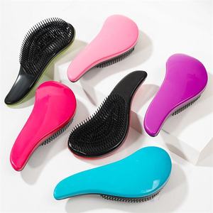 カールヘア用の新しいデザインのプラスチック帯電防止ヘアブラシ明るい色のもつれのない髪 - Product Image 2