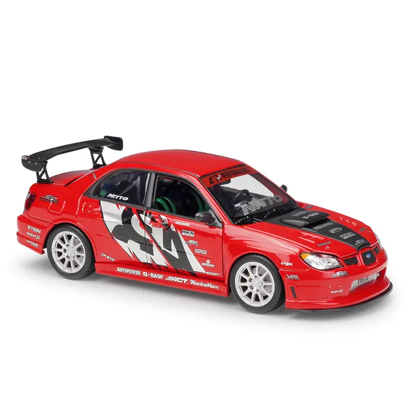 WELLY 1:24 APR Subaru Lmpreza Performance Alliage Modèle de voiture Diecasts & Toy Vehicles Collect Car Toy Boy Birthday Gifts