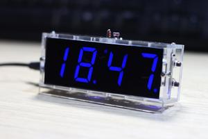 Elektronische Uhr DIY KIT LED Mikro controller Kit Digitale Uhr Zeit Lichts teuerung Temperatur Thermometer Rot/Blau/Grün/Weiß - Product Image 2