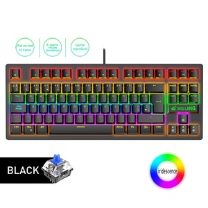 Teclado mecánico español Wolf K2, 88 teclas, teclado luminoso para ordenador, ajuste externo