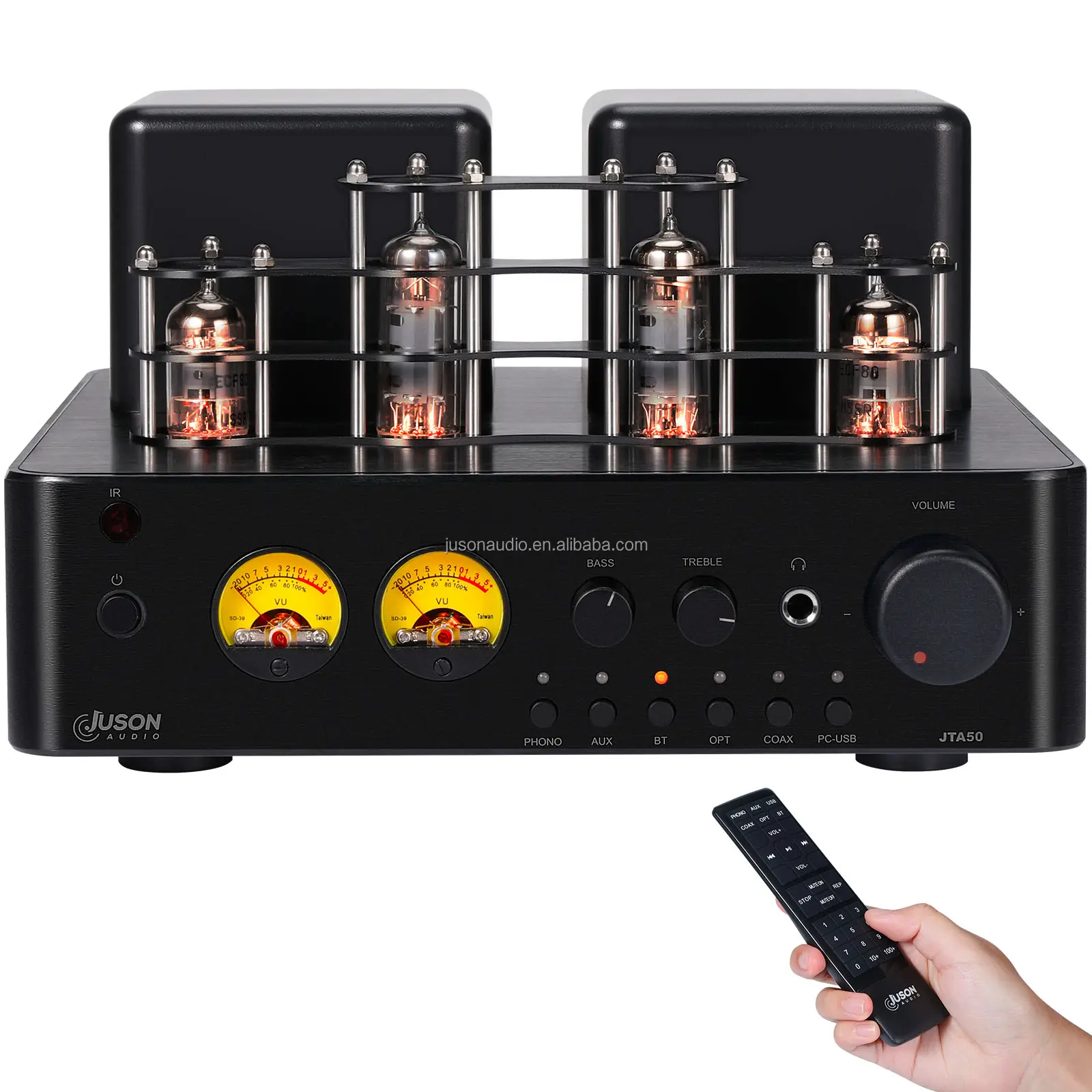 Juson Audio JTA50 130W Tube Amplificateur Remote Hybrid Home Valve Amp Phono RCA USB DAC Dans Préampli Casque Subwoofer Out