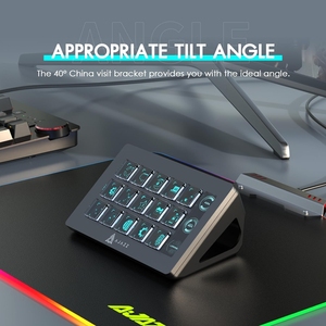 Shopping Website AJAZZ AKP153 Desk Controller Type-C Wired 15 <strong>LCD</strong> Key 1 Side Screen Mainstream Studio Controller Keypad - Product Image 5