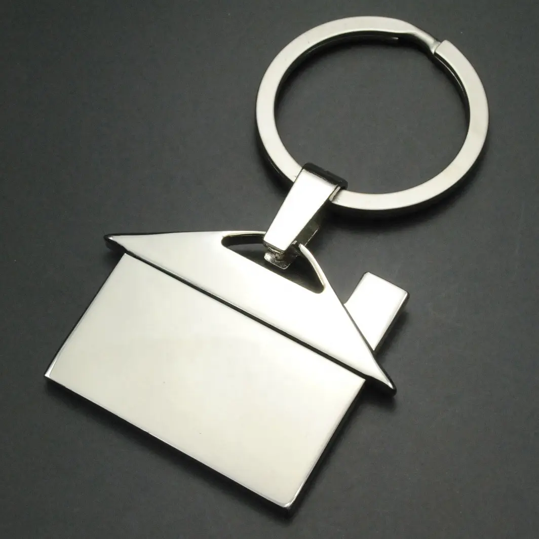 Porte-clés maison en métal personnalisé
