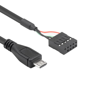 Mikro USB anakart başlık mikro USB erkek 9 Pin anakart dişi adaptör Dupont genişletilmiş kablo - Product Image 1