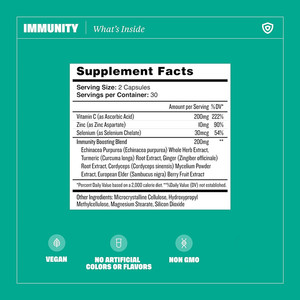 Immune Supplements Support Immune Health and Antioxidant Levels Enhance <strong>Immunity</strong> Vegetarian Non Genetically Modified - Product Image 6