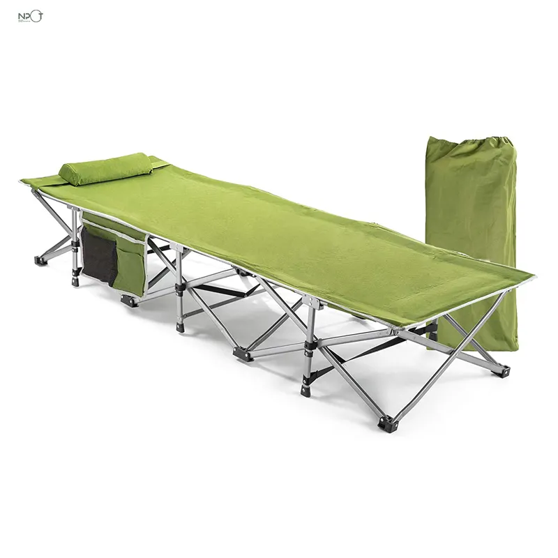 Cuna plegable para acampar NPOT, diseño de lujo cómodo Extra resistente tiene capacidad para adultos cama plegable tela Metal plegable moderna
