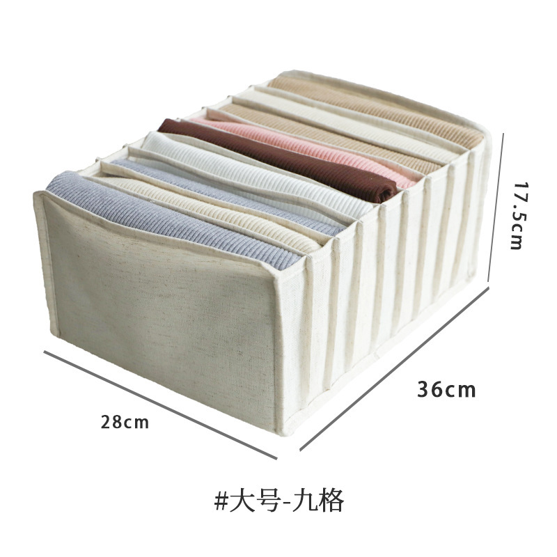 Large nine-compartment storage box, 36*28*17.5 cm.