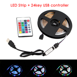 3528 USB RGB LED-Licht leiste DC 5V Farbwechsel-LED-Farbband IP20/IP65 1M 2M 4M 5M RGB RF-oder IR-Controller - Product Image 4