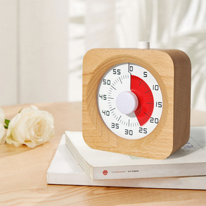 EMAF Temporizador Study Pomodoro Timer da tavolo promemoria quadrato 60 minuti conto alla rovescia da cucina Timer in legno per bambini - Product Image 6