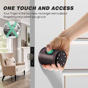 Hot Selling in America Smart <strong>Blue</strong> Tooth Door <strong>Lock</strong> with Fingerprint Unlock and Silicone Number Keypad 2 <strong>Keys</strong> Included - Product Image 6