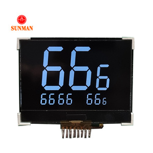 Prezzo a buon mercato personalizzato 5v 3v mono va negativo schermo senza controller cog 7 segmento 7 segmento display lcd con retroilluminazione per la temperatura