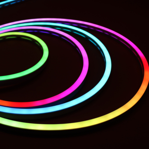 16.4ft 5M adresli RGB LED Neon ip ışık 8W 12V IP65 IP67 su geçirmez cephe aydınlatması açık esnek RGB Neon şerit işık - Product Image 1