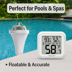 Wireless Solar Pool Thermometer <strong>with</strong> Dual <strong>Sensors</strong> for Indoor/Outdoor Monitoring - Product Image 3