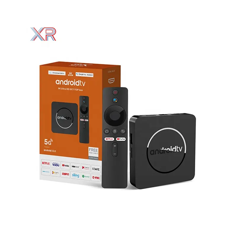 Nuevo Mi TV Box Voice Remote Dual Wifi HDR Android TV Box 8K Quad Core Set-top box para IPTV gratis en español inglés portugués
