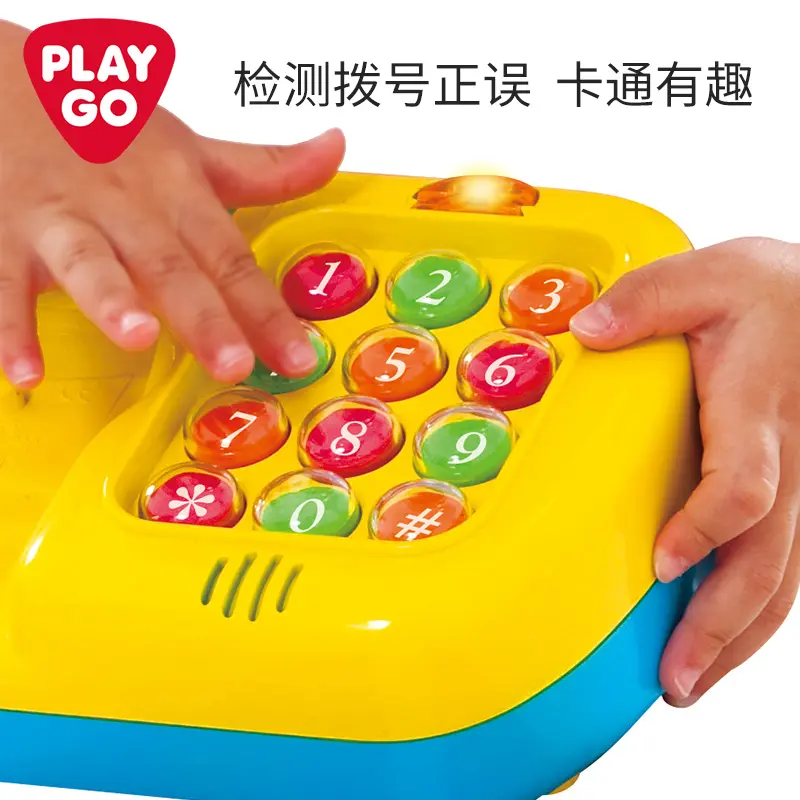 PLAYGO 2 ב-1 טלפון וצעצוע לפסנתר טלפון מוזיקלי רב תכליתי עם צעצוע צלילי פסנתר