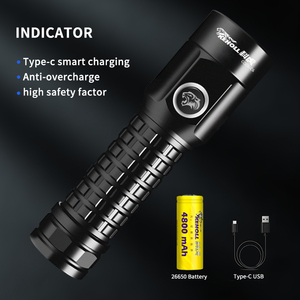 2025 Mới Chuyên Nghiệp Siêu Sáng 800lm <span class=keywords><strong>LED</strong></span> Đèn Pin Torch Cắm Trại 26650 Đèn Pin Nhôm Chiến Thuật <span class=keywords><strong>LED</strong></span> Đèn Pin - Product Image 4