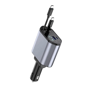 Multi Functional Four in <strong>One</strong> Super Fast Charging Car <strong>Charger</strong> Retractable Car <strong>Charger</strong> - Product Image 1