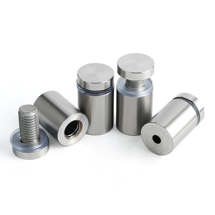 Sujetadores de vidrio de acero inoxidable, 12x25, 19x25, 25x30, separadores y tornillos de fijación