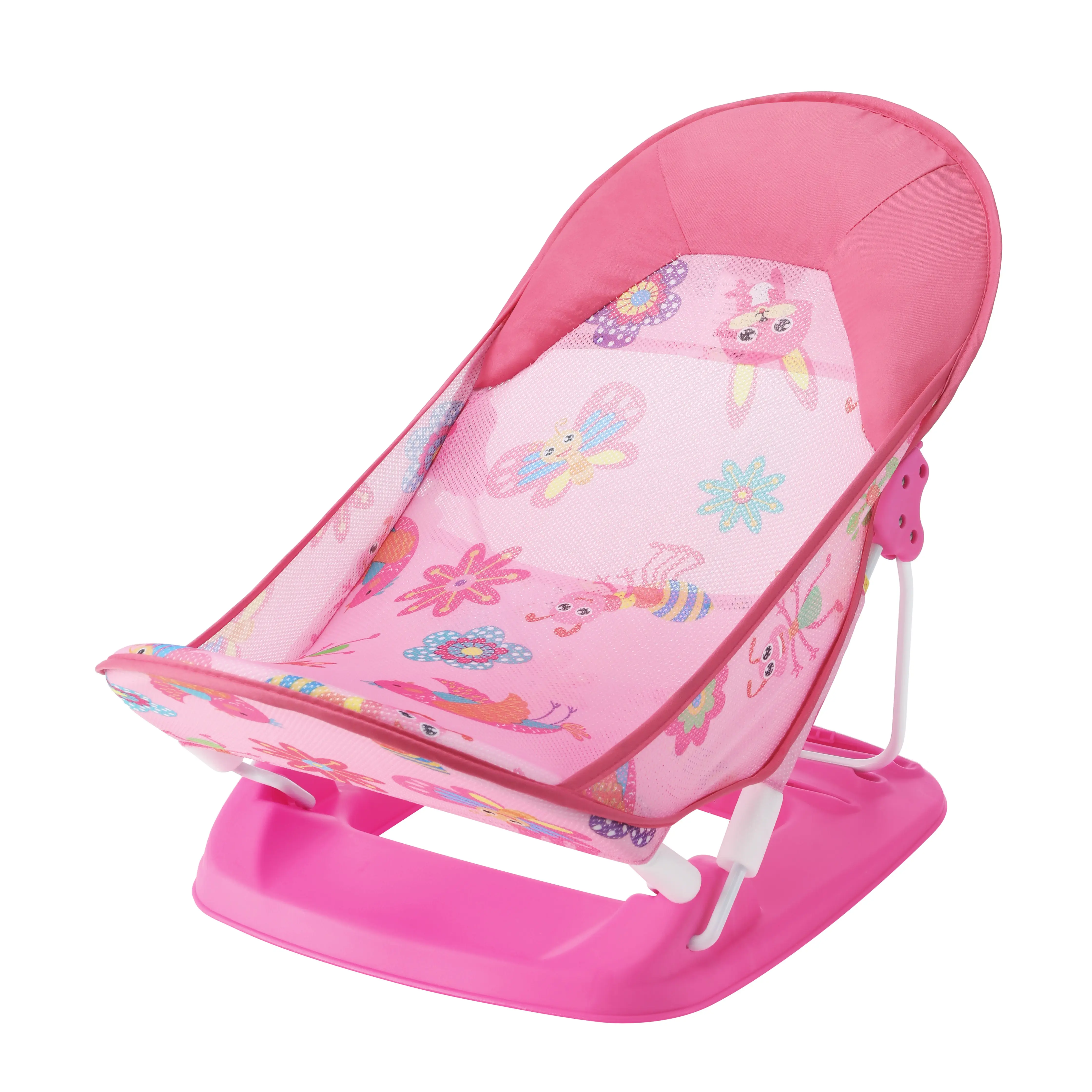 Cadeira de banho elegante de alta qualidade portátil dobrável de segurança para bebês desenhos animados antiderrapante