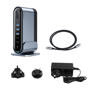 Workstation 17 in 1 Three-screen Different Display Multi-function Type-C HUB Docking Station (EU) - Product Image 4
