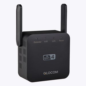Qlocom เครื่องขยายสัญญาณส่วนบุคคล Wi-Fi บูสเตอร์จุดเชื่อมต่อ WLAN การทำซ้ำ300Mbps 2.4G เธรด - Product Image 2