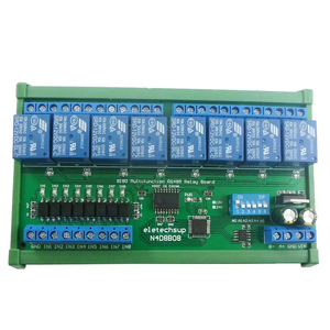 DC 12V 24V 8 ingresso isolato e 8 uscite DIN35 C45 Rail Box UART RS485 modulo relè Modbus RTU scheda di comando