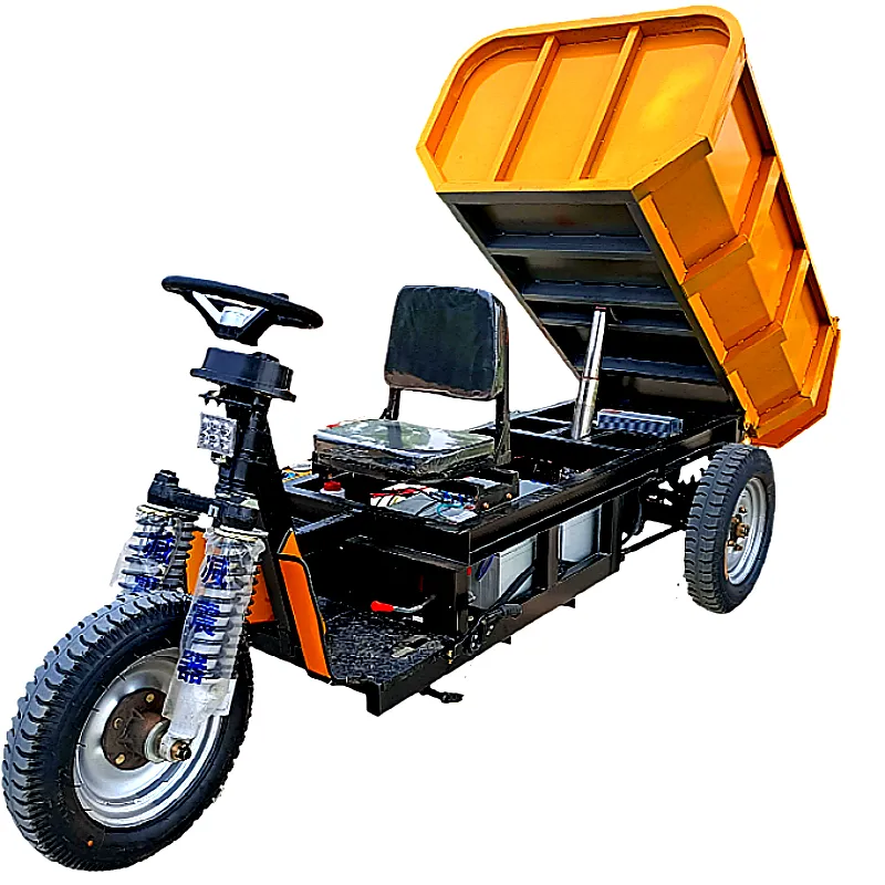 Sepeda motor roda tiga elektrik, 1,5 ton baterai besar kuat, truk sampah Mini