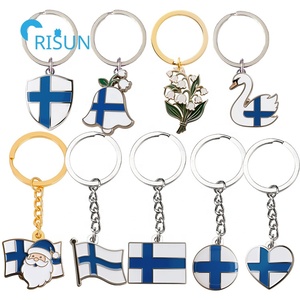 Hediyelik eşya vadi finlandiya ulusal günü bayrak haritası emaye anahtarlık anahtarlık anahtarlık anahtarlıklar özel finlandiya anahtarlık - Product Image 1
