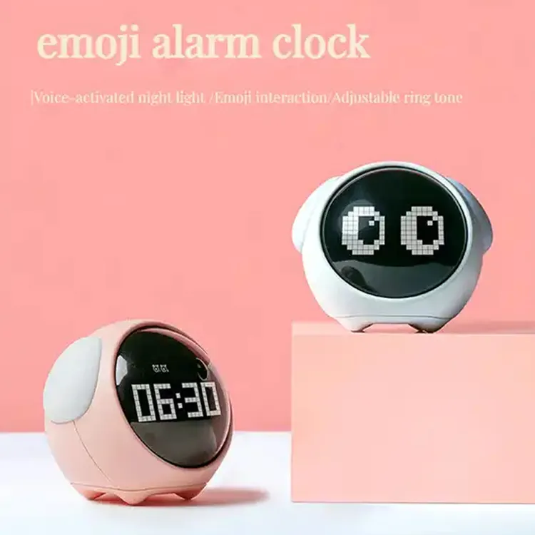 Mesa decorativa digital pequeña, reloj despertador de amanecer, luz táctil de despertador para niños, luz nocturna para niños, reloj con sonidos naturales