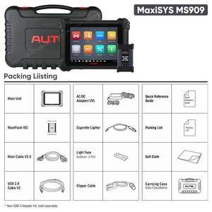 Autel Maxisys MS909 escáner de diagnóstico de coche OBDII herramienta avanzada Ecu codificación programación vehículo Autel OBD2 escáneres
