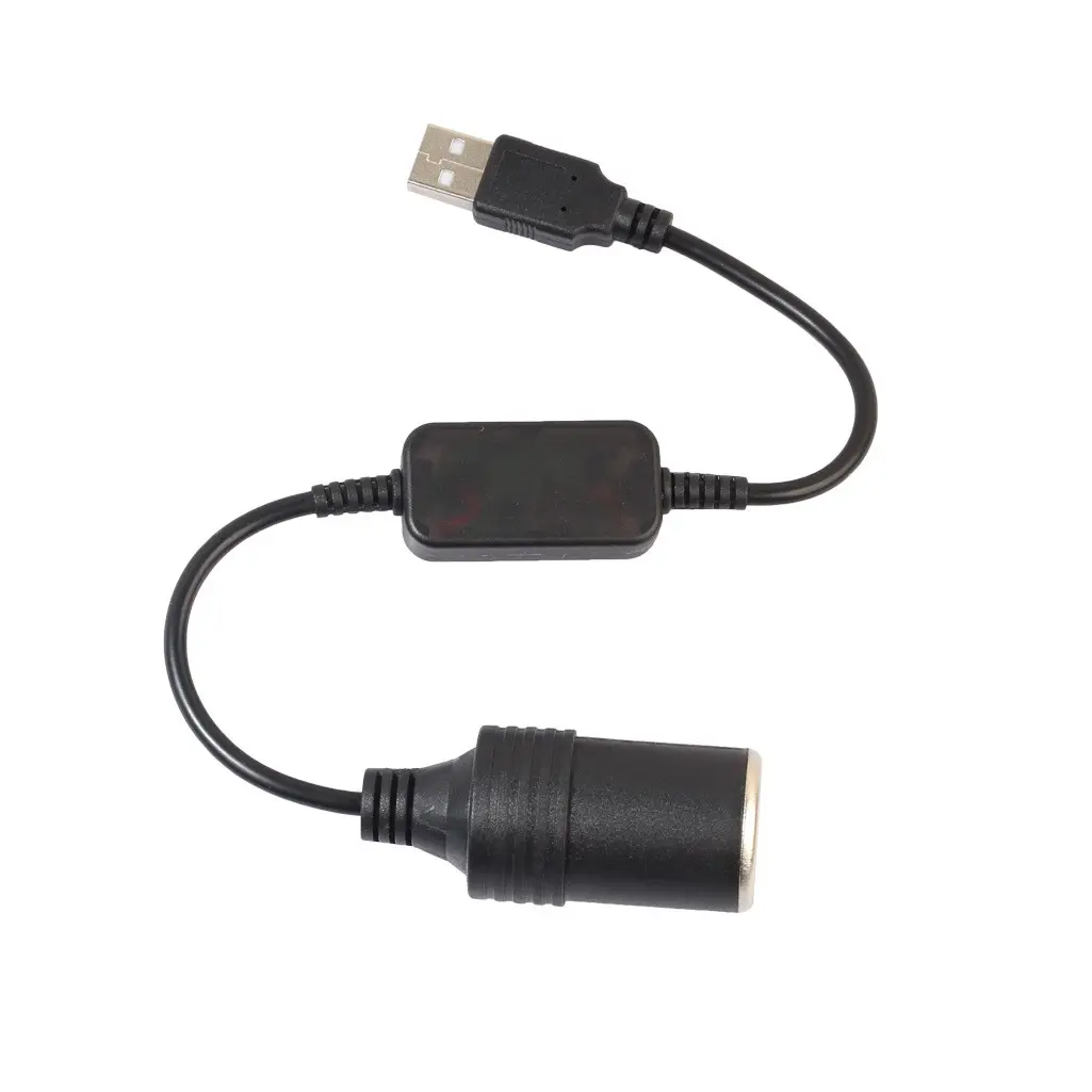 Kebaolong USB 5V đến 12V xe Thuốc lá nhẹ hơn ổ cắm nữ Power Converter Adapter Cáp
