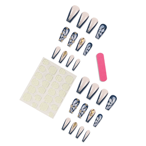 <strong>Blast</strong> French Butterfly Nail Piece European and <strong>American</strong> Style Sweet Cool ABS Ins Wear Almond Pattern Nail Piece Wholesale