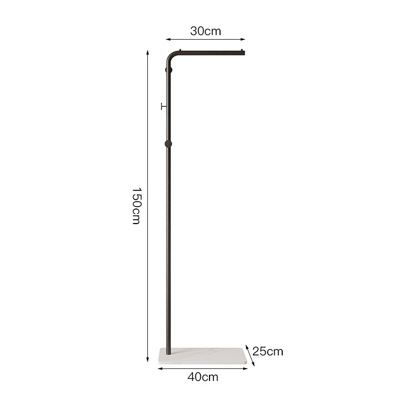 L-shaped round disc style, black stand, white base (150)