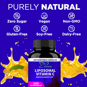 Tốt chất lượng rau Viên nang tăng cường chức năng não & nhận thức 1650mg liposomal Vitamin C viên nang không biến đổi gen - Product Image 3