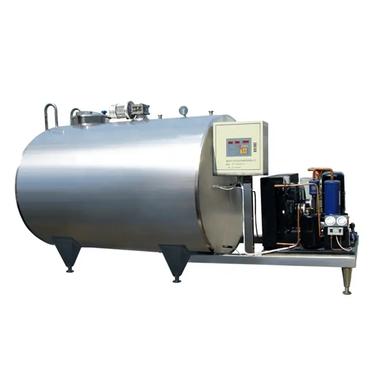 Tanque de refrigeração de leite 200l 2000l Tanque de armazenamento de leite usado industrial Máquina de pasteurização de leite de alta produtividade