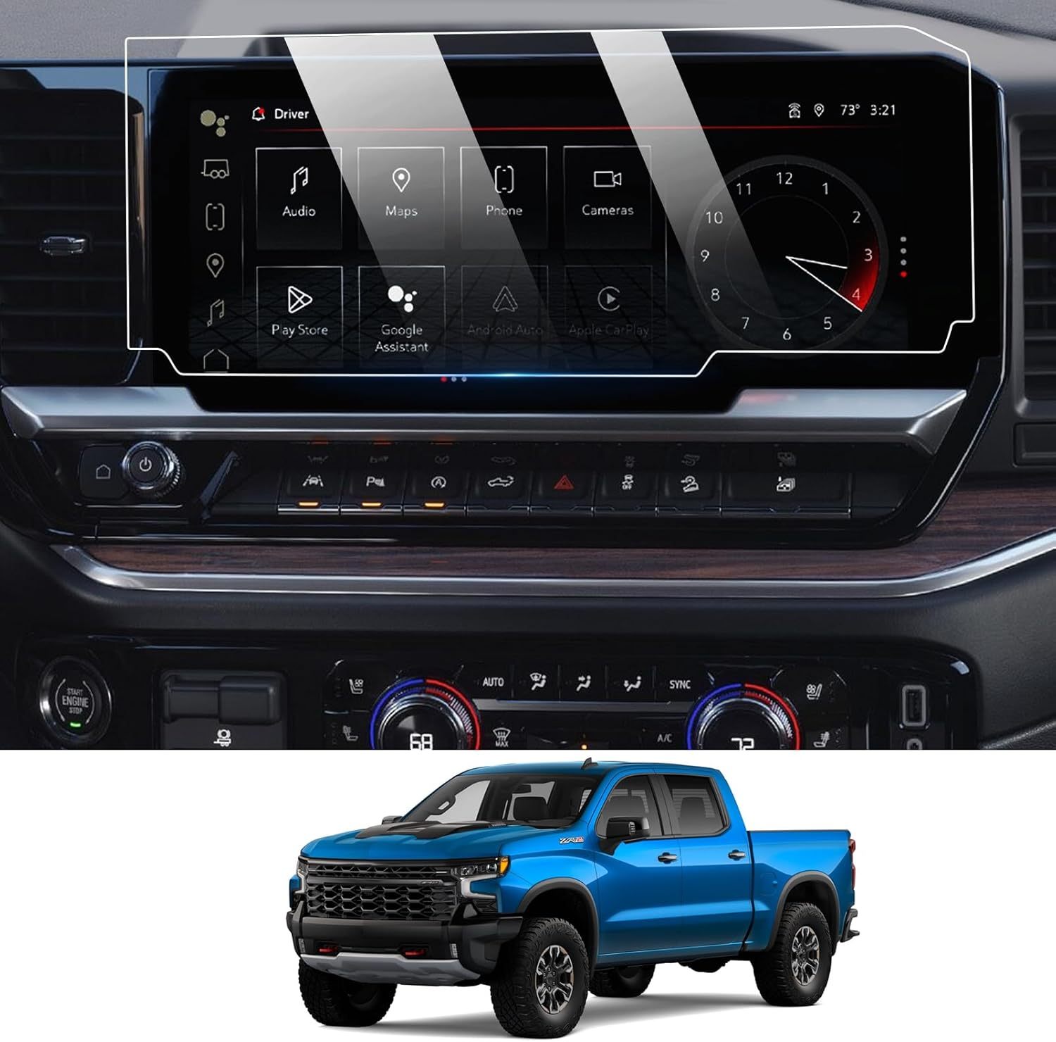 Para GMC Sierra 1500 2500 3500 navegación 2024 2025