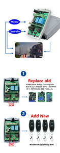 433MHz universale porta Garage telecomando ricevitore DC 12-24V 433.92mhz fisso Rolling codice Gate comando interruttore trasmettitore - Product Image 4