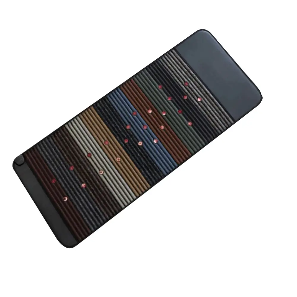 Elektrische 190*80 CM Ganzkörper massage Dunkle Regenbogen matte mit Heizkissen kristallen und Edelsteinen PEMF Health Care Massager