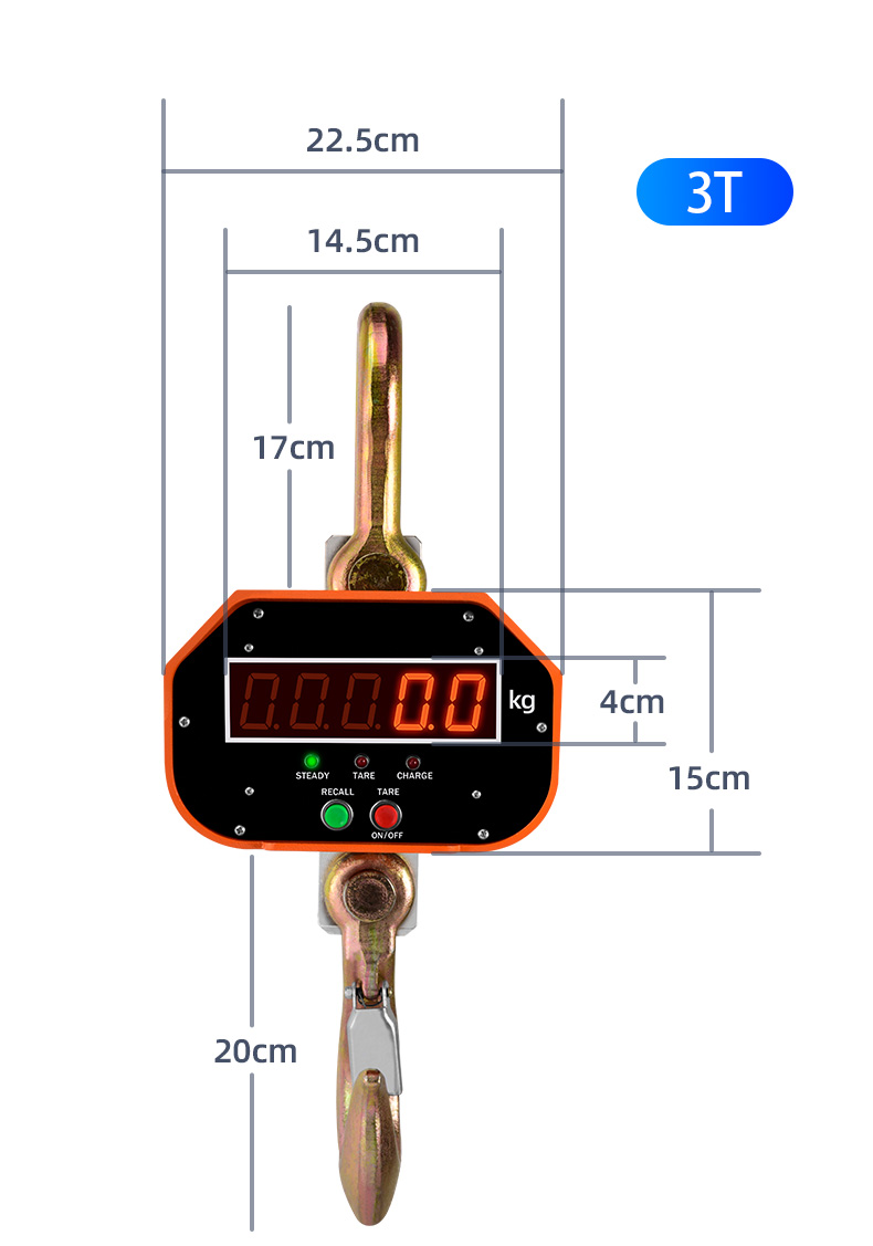 OCS Digital Crane Scale industrial crane scale digital hanging scale 1ton 2ron 3 ton 5 ton remote control electric digital crane