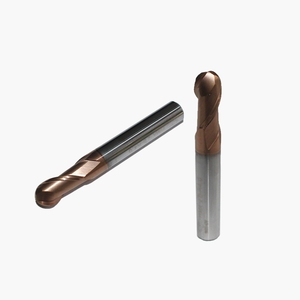 HMX <strong>Series</strong> 2-Flute Ball Nose Solid Carbide End Mill <strong>Cutter</strong> 8mm Shank Diameter Coated Machining HRC50-68 High- Hardness Steel OEM - Product Image 1