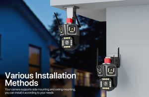 12MP 3 lens 4MP CCTV IPC360 ev APP üç lens ekran çok görüntüleme CCTV WIFI kablosuz ev güvenlik PTZ kamera - Product Image 3