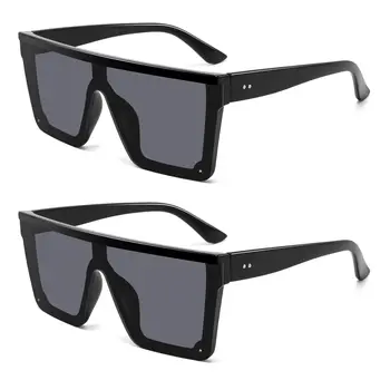 Hot Sell Oversized custom logo Square Retro Sunglasses UV400 Lens shade women men sunglasses2024