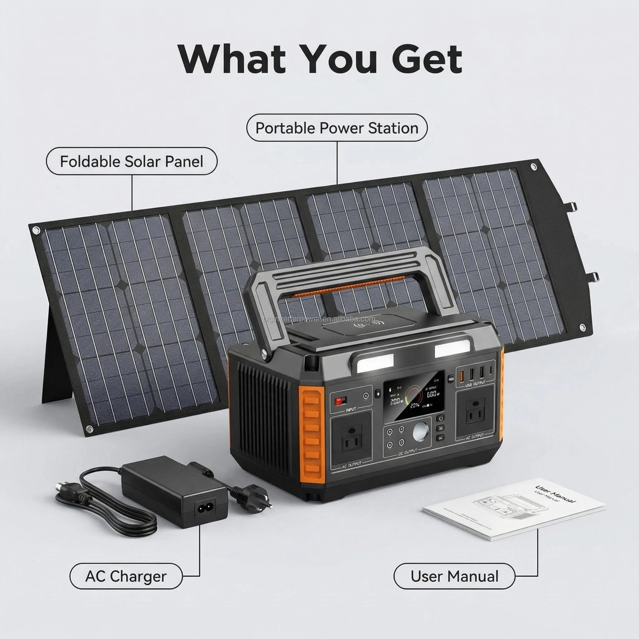 800W Solar Power Station Kit