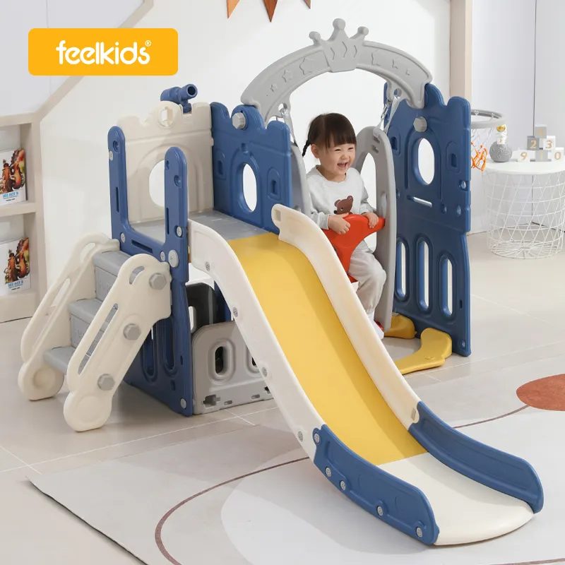 Bambini di nuovo stile parco giochi al coperto bambino vendita calda multifunzionale giocattoli per bambini a buon mercato colorato di plastica altalena scivolo