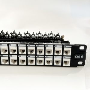 高密度1U 48端口非屏蔽UTP Cat6无连接接线板，带RJ45梯形插孔 - Product Image 2
