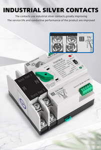 Din ray fotovoltaik <span class=keywords><strong>ATS</strong></span> PV güneş invertör çift güç otomatik Transfer seçici anahtarı kesintisiz güç 2P 63A 100A 125A - Product Image 4