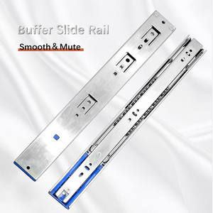 Jieyang meilleure vente glissière de tiroir tampon à roulement à billes rails télescopiques glissières de tiroir à fermeture douce sous les glissières de tiroir de montage - Product Image 3
