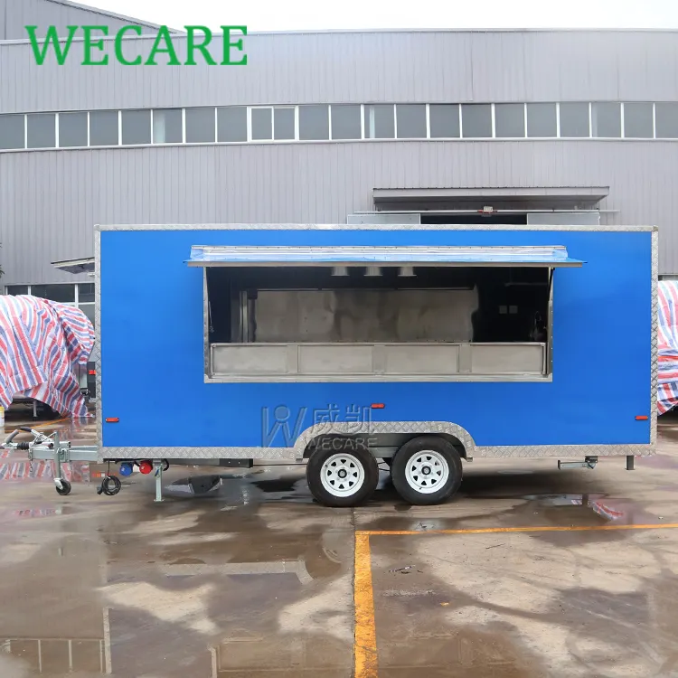 Wecare di động nhà bếp Thức Ăn Nhanh Xe Tải đầy đủ trang bị nhà hàng thực phẩm Trailer thực phẩm Van