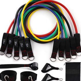 Natural Latex Tube Set Patented Anti Snap <strong>Elastics</strong> Clips, Upgraded <strong>Handles</strong>, Heavy Duty Door Anchor, Legs, Wrist - Product Image 6
