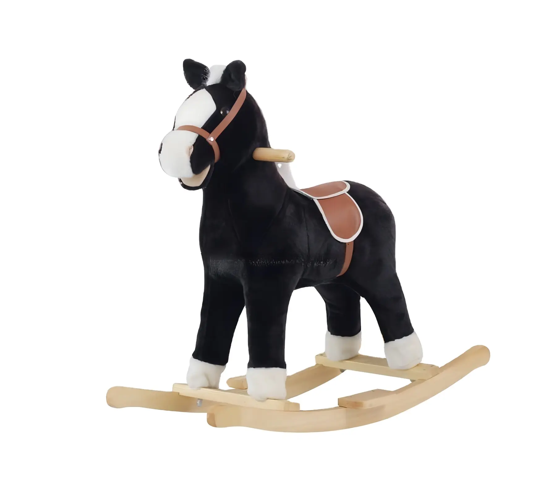 Prezzo di fabbrica a buon mercato in legno bambino multicolore carino Mini cavallo peluche economico peluche cavallo a dondolo